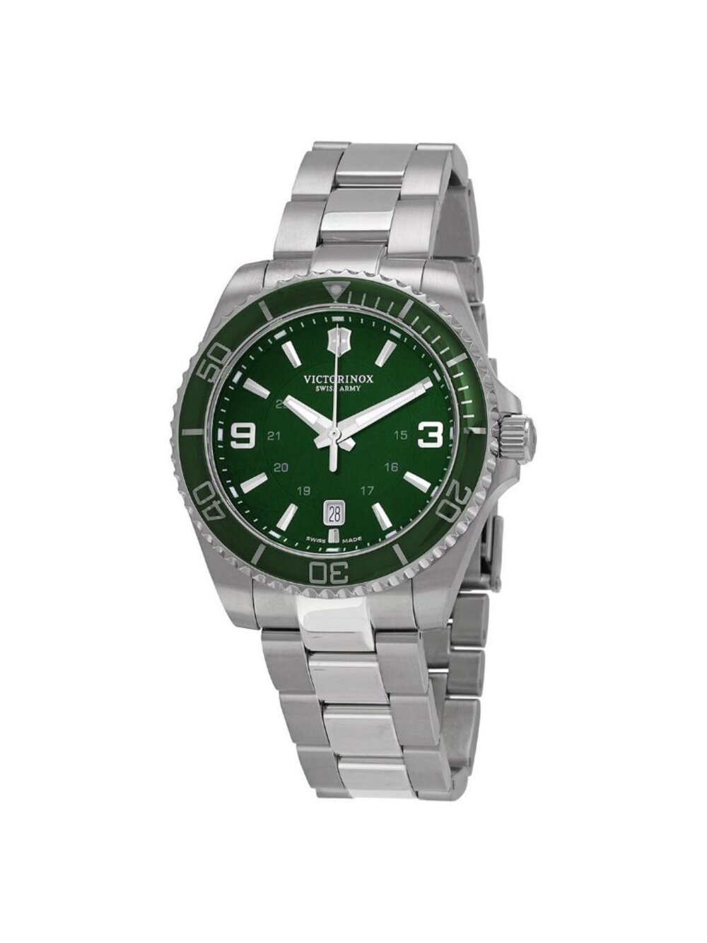 NWT Victorinox Maverick Quartz Green Dial Men's Watch